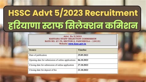 HSSC Advt 5/2023 Scientific Staff Result Out, Download Merit .